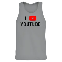 I Heart Youtube Unisex Tank Top - Sport Grey – 2