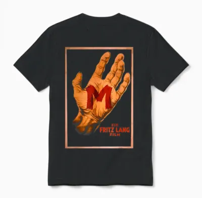 M - Eine Stadt Sucht Ihren Mörder Stummfilm Klassiker Unisex T-Shirt - Black