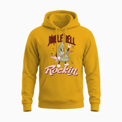 Rockin Disco-Themed Santa Funky Santa Disco Ball R Unisex Hoodie - Gold