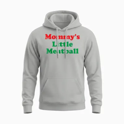 Mommy's Little Meatball: Funny Italian I'm a Little Meatball Unisex Hoodie - Ash