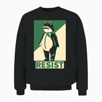 Resist Portland Frog Unisex Sweatshirt - Black