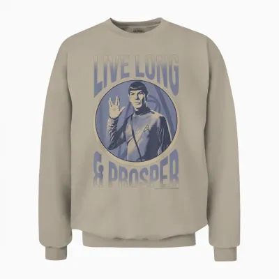 Star Trek Original Series Spock Prosper Premium T-Shirt, Black, S Unisex Sweatshirt - Sand