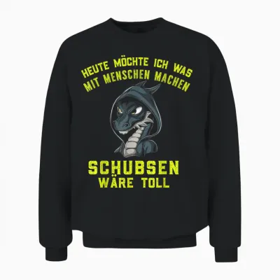 Witzige Geschenke Drache Ironie Schwarzer Humor Sarkastisch Unisex Sweatshirt - Black