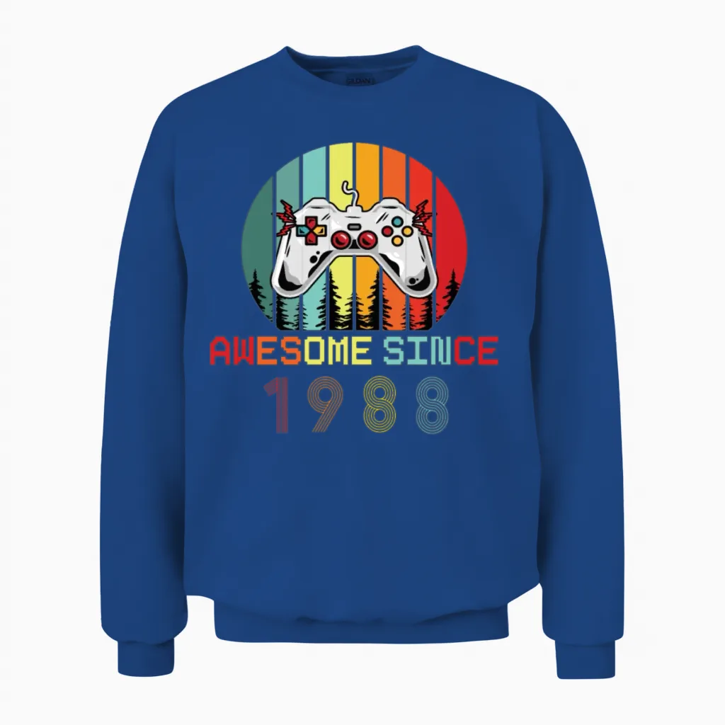 Awesome Since 1974 Birthday 1974 Vintage 1974 Unisex Sweatshirt in Royal