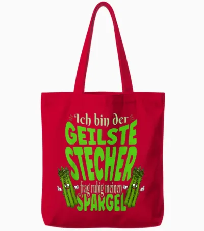 Spargel Feld Erntehilfe Spargelschneider Verkäufer Tote Bags - Red