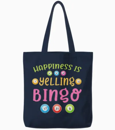Funny Quote of Bingo Tote Bags - Navy