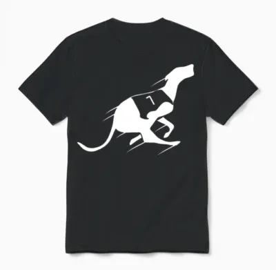 Dog Racing Unisex T-Shirt - Black