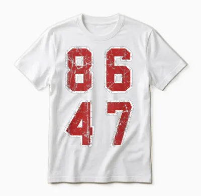 Impeach Anti-Trump 47 8647 86 47 47th President Vintage Unisex T-Shirt - White