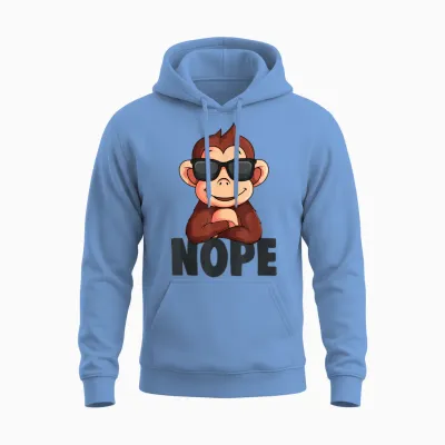 Affen Jungen Mädchen Kinder Unisex Hoodie - Carolina Blue