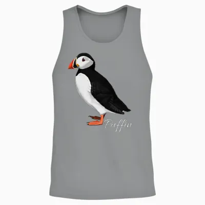 Puffin Monk Bird Biologist Nature Ornithologist T-Shirt, Black, S Unisex Tank Top - Sport Grey