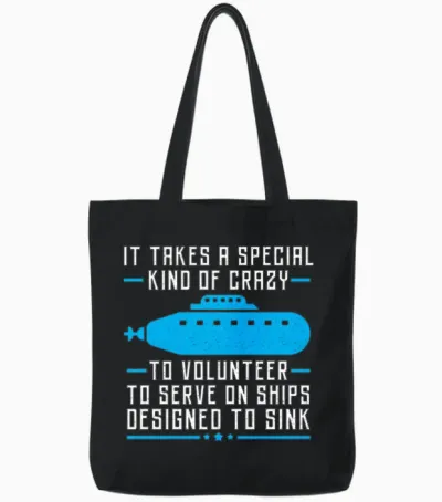 Submarine Volunteer Submariner Veteran Navy Tote Bags - Black
