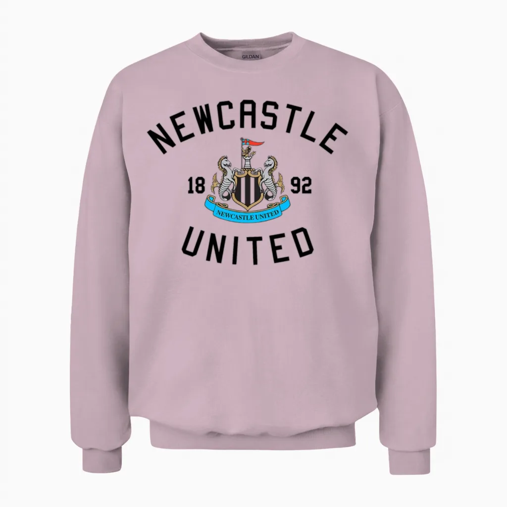Herren Newcastle United Fc Color Crest Unisex Sweatshirt in Light Pink