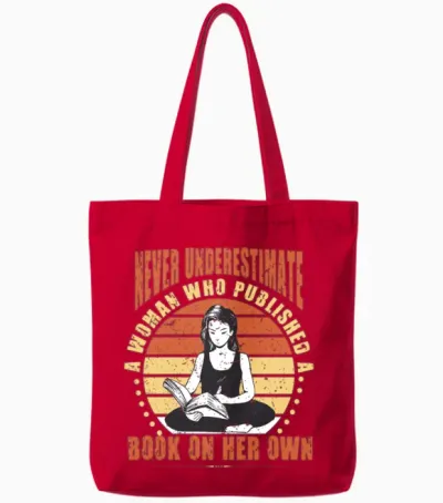 Published Author Woman Who Published a Book Tote Bags - Red