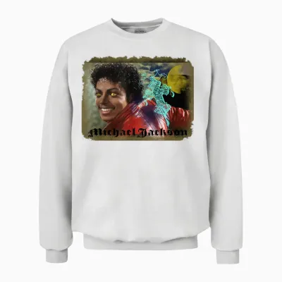 Mj-069 Thriller Unisex Sweatshirt - White