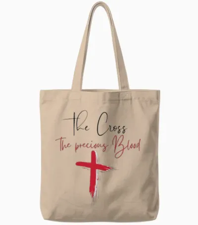 The Cross the Precious Blood| Jesus | God Tote Bags - Natural