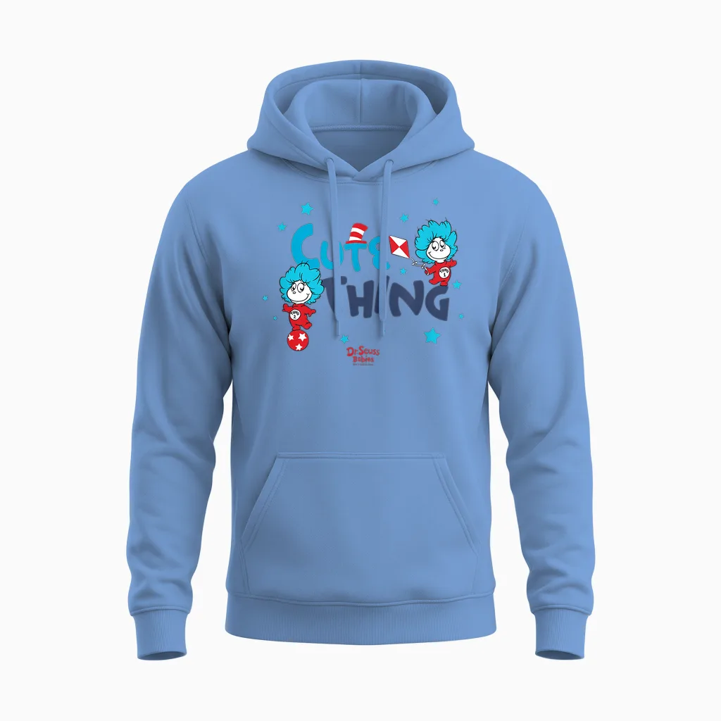 Dr. Seuss Babies Cute Thing Officially Licensed Unisex Hoodie in Carolina Blue