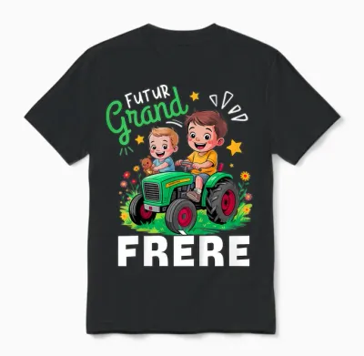 Child Future Big Brother 2026 Boy Gift Announcement Baby 2026 Unisex T-Shirt - Black