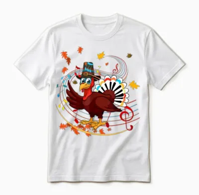 Music Piano Teachers Music Turkey Happy Unisex T-Shirt - White