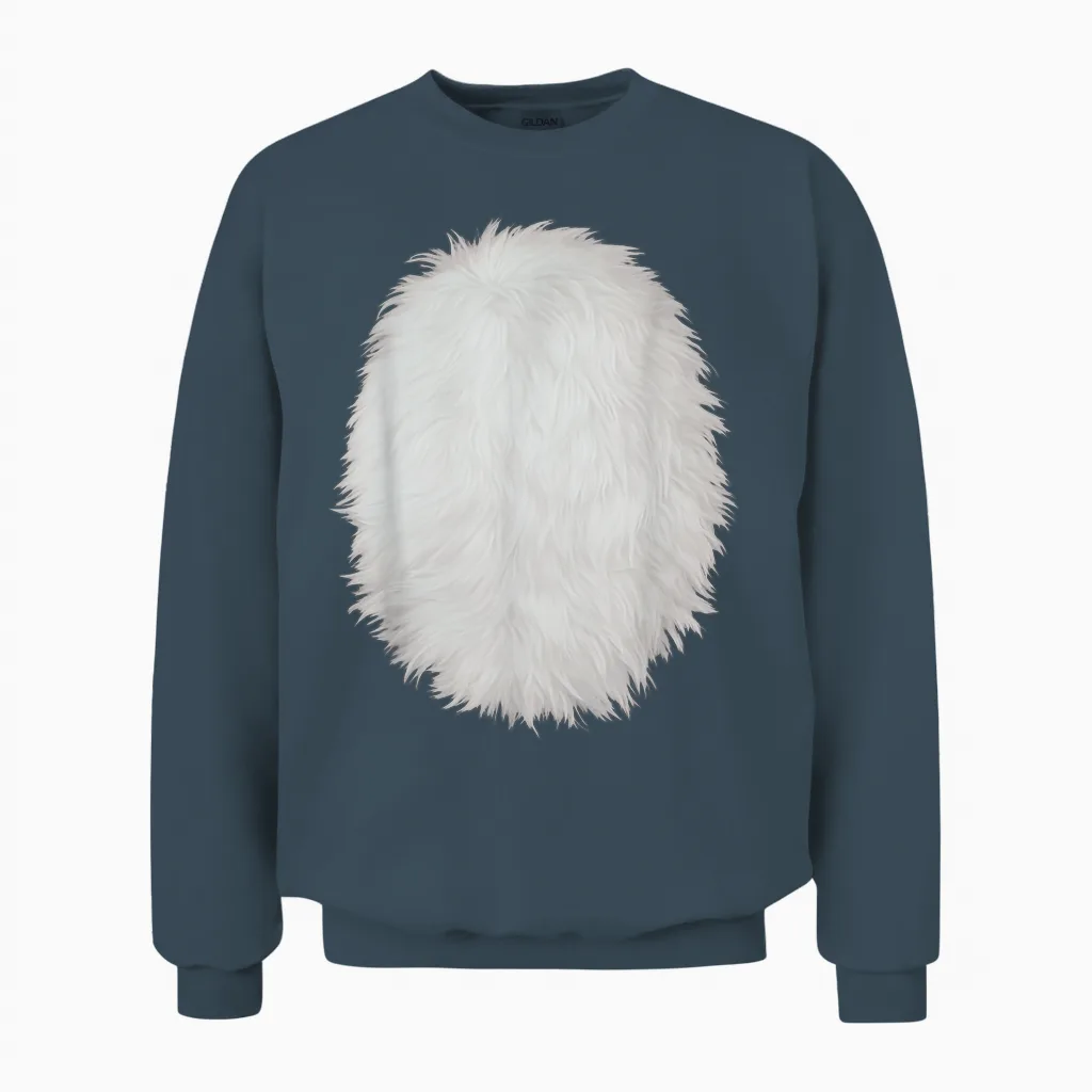 White Belly Costume Diy Cosplay Panda Bear Cat Skunk Deer Unisex Sweatshirt in Dark Heather