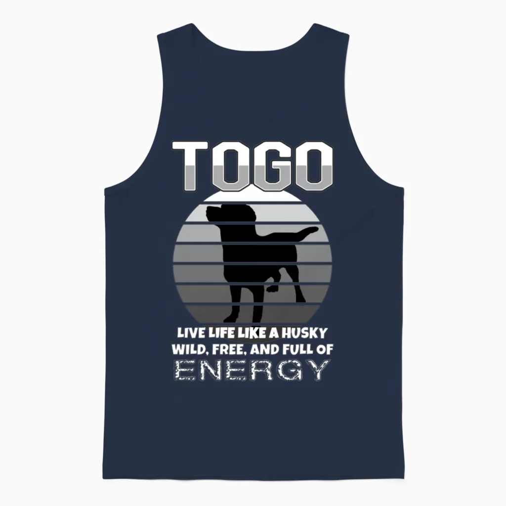 Dog Togo Dog - Lovers Unisex Tank Top in Navy
