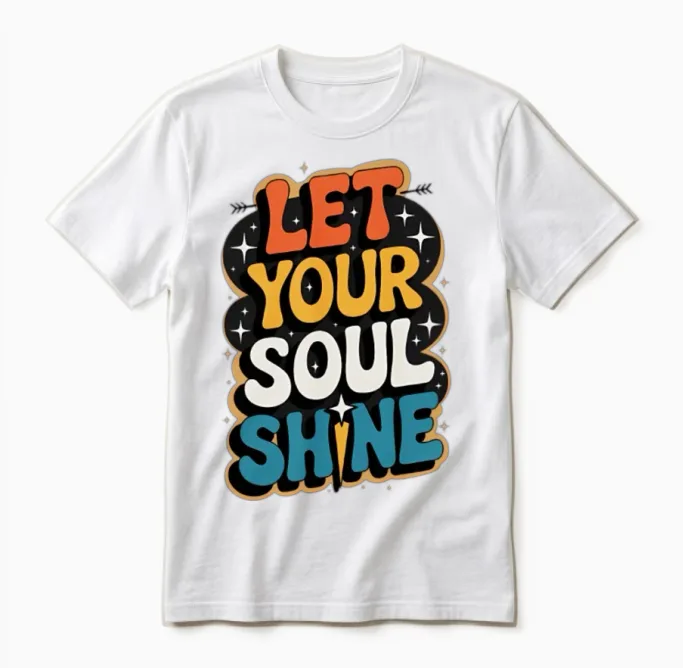 Soul Shine Retro Unisex T-Shirt - White
