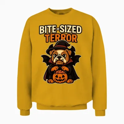 Bulldog Vampire – Halloween Dog Unisex Sweatshirt - Gold