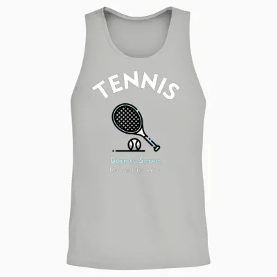 Tennis: Born to Serve, Raised to Win. Unisex Tank Top - Ash