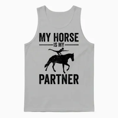 Funny Equestrian Horse Vaulting Unisex Tank Top - Ash