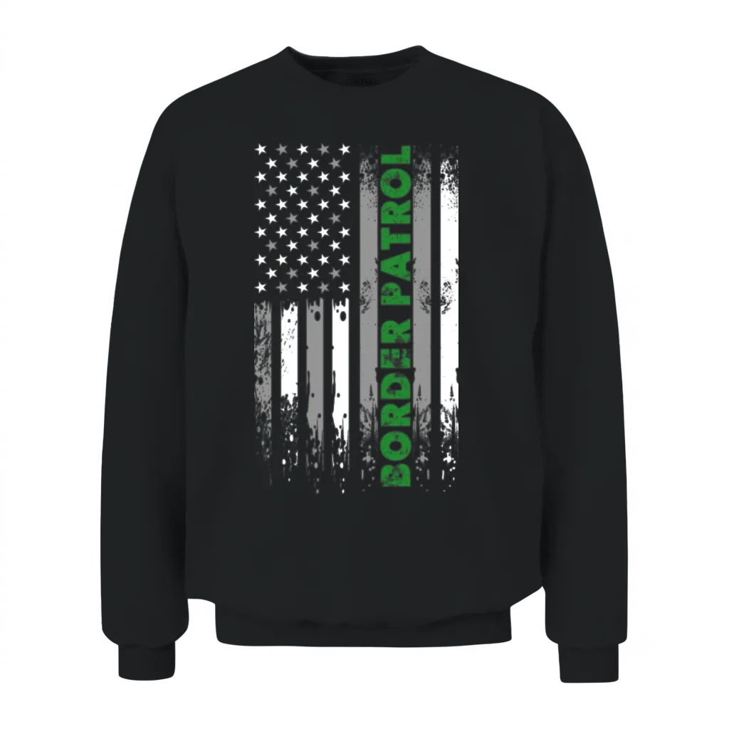 Border Patrol Agent Thin Green Line Unisex Sweatshirt - Black