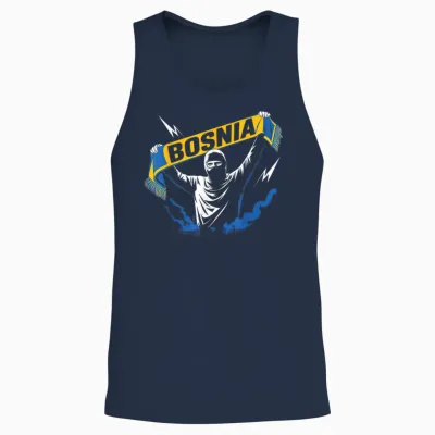 Bosnien Geschenk Flagge Bosnia Vintage Herzegowina Sarajevo Unisex Tank Top - Navy