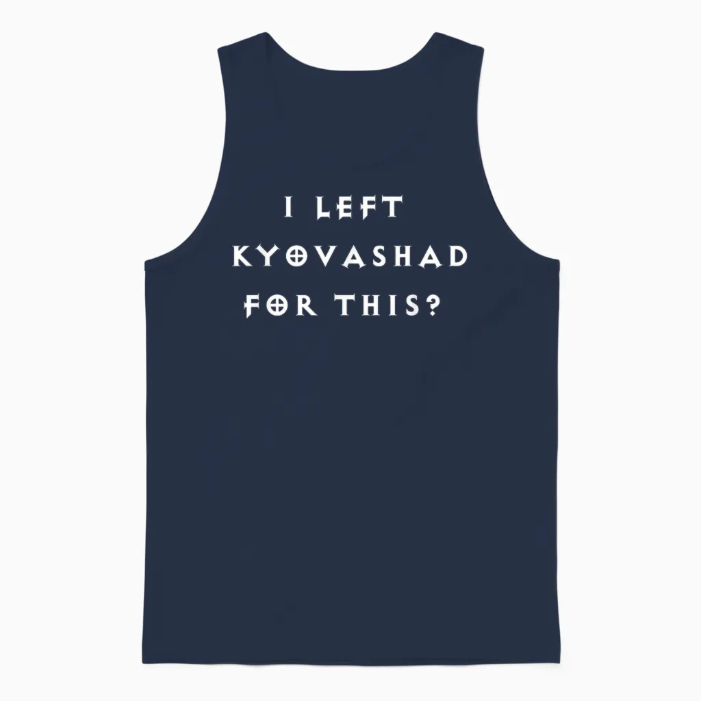 Lustig "ich Habe Kyovashad Verlassen" Diablo 4 Inspiriert Unisex Tank Top in Navy