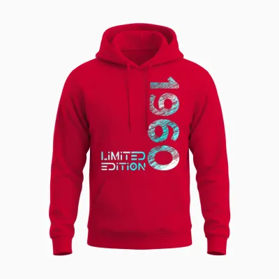 66. Geburtstag Limited Edition Jahrgang 1960 Mann Frau Unisex Hoodie - Red