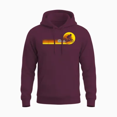 Mofa Mofaroller Moped Mofafahrer Vintage 70er 80er Mofa Unisex Hoodie - Maroon