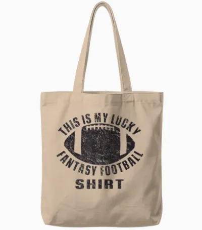 My Lucky Fantasy Football Shirt Vintage Football Season Tote Bags - Natural