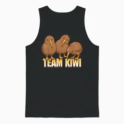 Team Kiwi Vogel Kiwi Tier Niedlich Kiwi Neuseeland Vogel Unisex Tank Top - Black