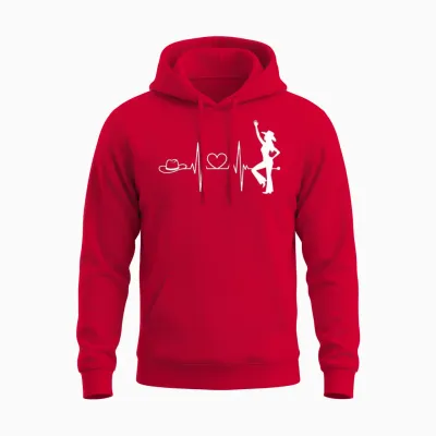 Line Dance Women's T-Shirt with Sayings Western Country Dance Dancer Unisex Hoodie - Red