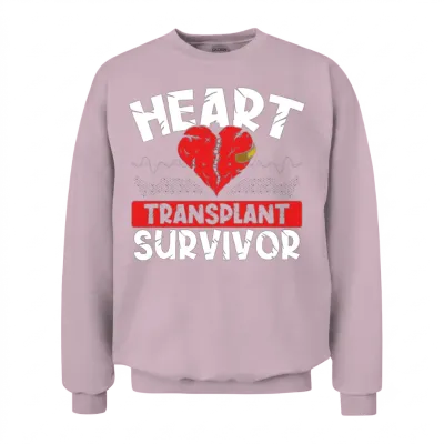 Heart Cardiac Pacemaker Heart Transplant Survivor Unisex Sweatshirt - Light Pink