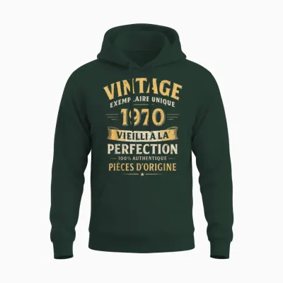 Birthday Gift 56 Years Funny Vintage 1970 56 Years Man Unisex Hoodie - Forest