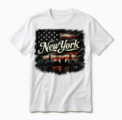 Retro New York Unisex T-Shirt - White