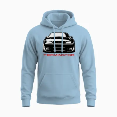 Mustang Cobra Terminator Unisex Hoodie - Light Blue