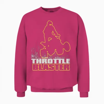 Atv Quad Throttle Blaster Unisex Sweatshirt - Heliconia