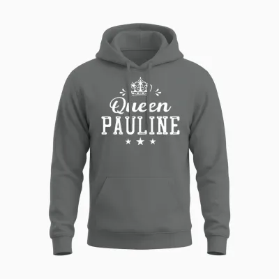 Femme Prénom Humour Cadeau Personnalisé Queen Pauline Unisex Hoodie - Graphite Heather