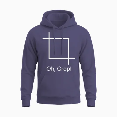 Funny Pun Joke Oh Crop Unisex Hoodie - Heather Sport Dark Navy