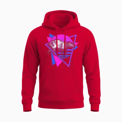 Capybara Retro Unisex Hoodie - Red