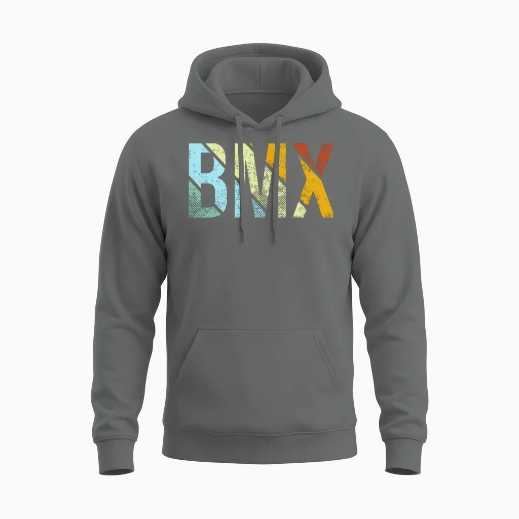 Bmx Retro - Cycling Unisex Hoodie in Graphite Heather