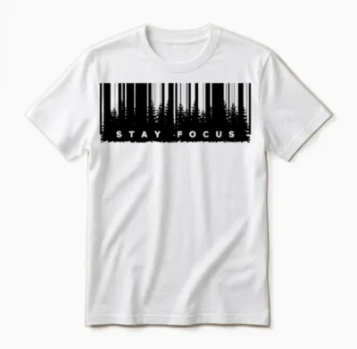 Stay Focus Unisex T-Shirt - White