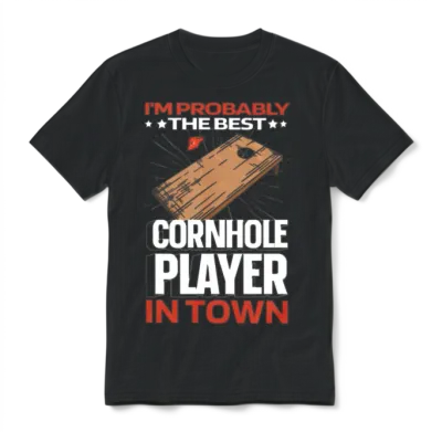 Cornhole Funny Unisex T-Shirt - Black