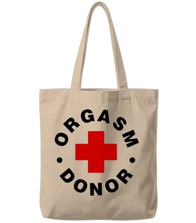 Orgasm Donor Tote Bags - Natural
