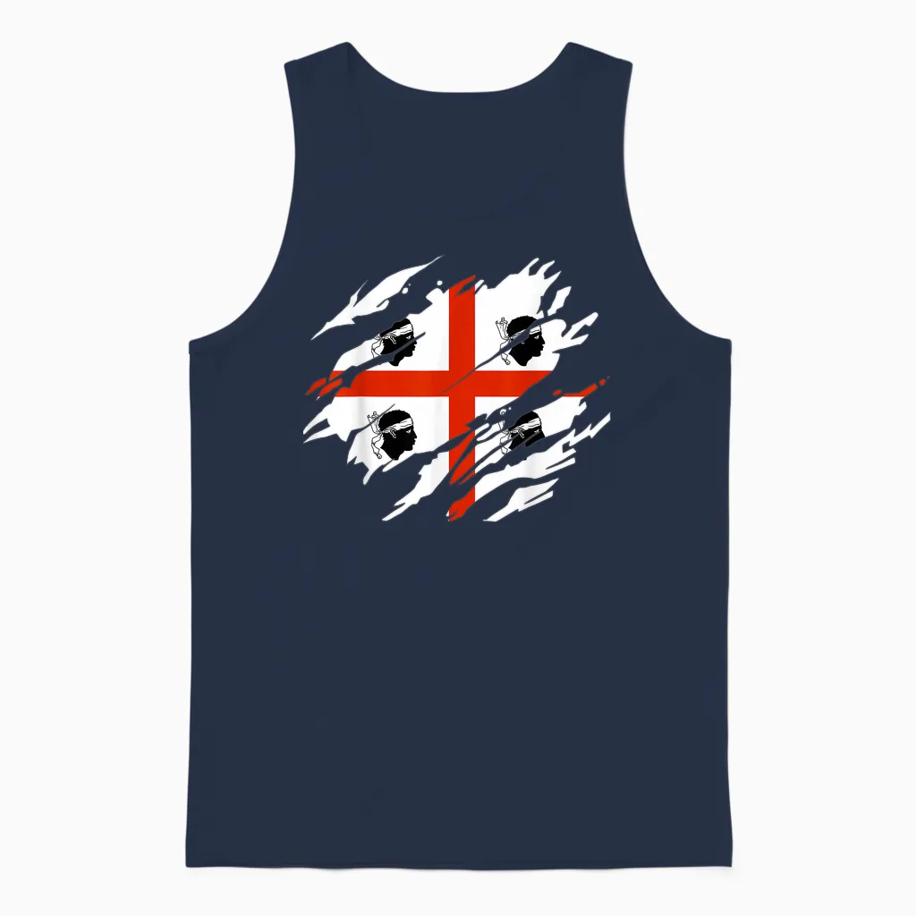 Sardinien Flagge Unisex Tank Top in Navy