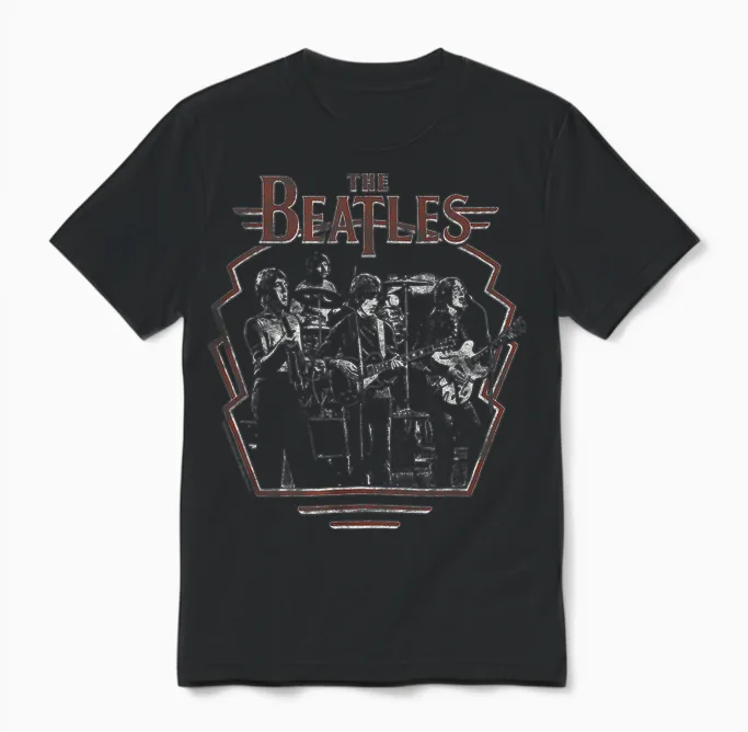 The Beatles - Revolution Live Unisex T-Shirt in Black